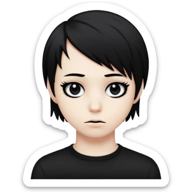 emo kid saying 67 sticker