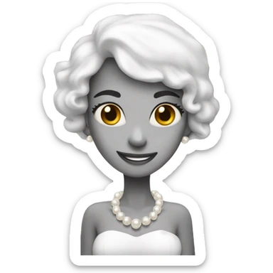 white pearls spelling “happy birthday” sticker