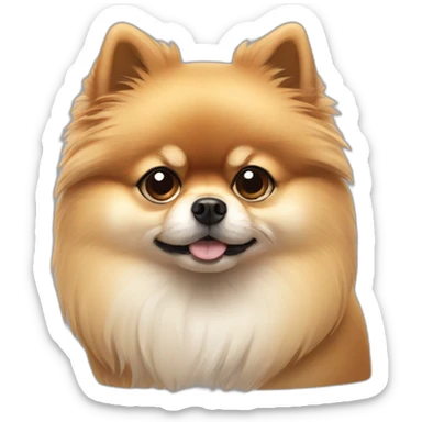 sad pomeranian dog sticker