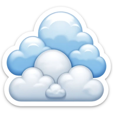 blue sky with puffy clouds and sunlight streaming through, no faces sticker