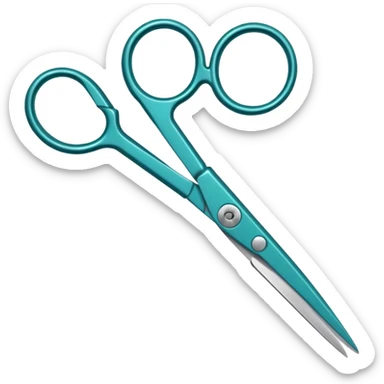 scissors teal  sticker