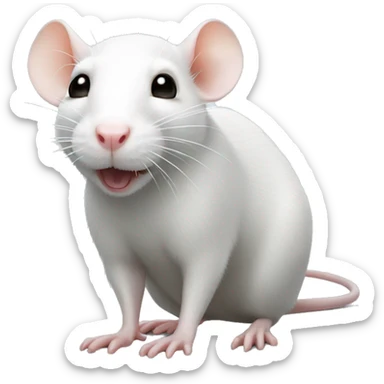 white rat sticker