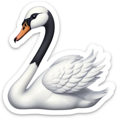 White swan sticker