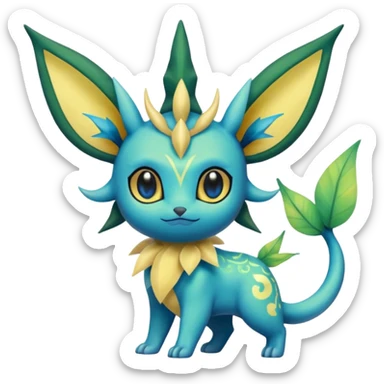 Amaura-Celebi-Umbreon-Vaporeon-Leafeon-fusion sticker