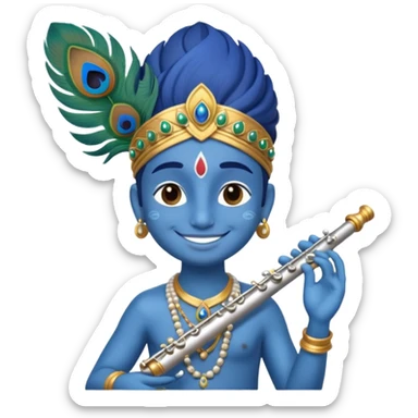 small emoji of god Krishna, which can used in  text massage  sticker