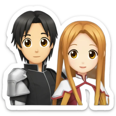 Asuna et Kirito sticker