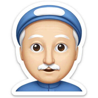 Mavi tık içi beyaz dişi mavi emoji sticker