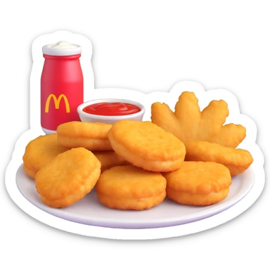 Chicken McNuggets with dipping sauce sticker