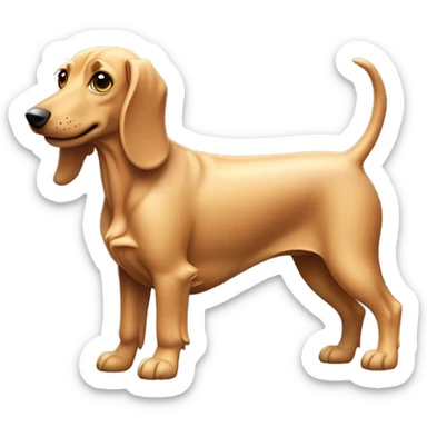Teckel dog blonde sticker