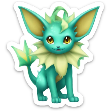 Vaporeon-Leafeon full body sticker