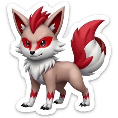 Lycanroc-Zangoose-Zoroark-fusion sticker