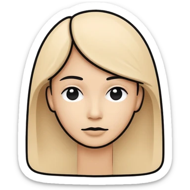 Minimalistic flat vector icon, iOS style, thin black outline on white background. Person silhouette. Black, completely monochrome, matte.  sticker