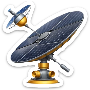communication satellite sticker