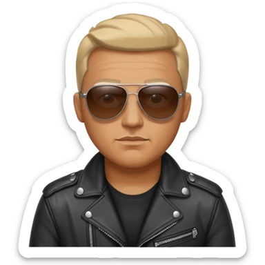 biker gang with sunglass guy sticker