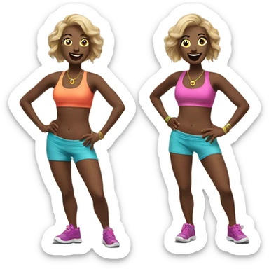 hot zumba dancing sticker
