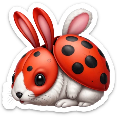 The mix of a bunny and a ladybug sticker