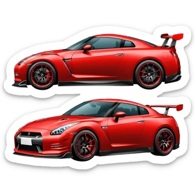 GTR 35 vermelho lindo sticker