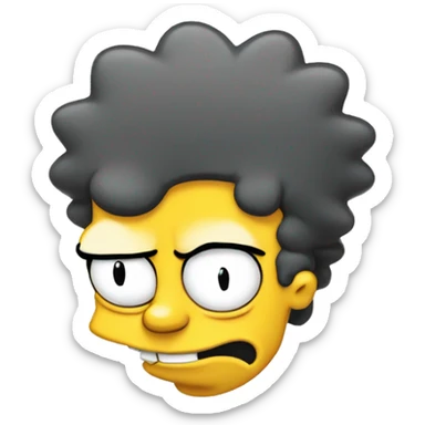 BART SIMPSON MAKING A SMIRKING FACE sticker