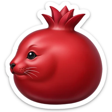 a seal as a pomegranate sticker