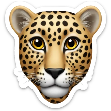 Leopard heart sticker