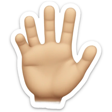Hand with two fingers up facing down sticker