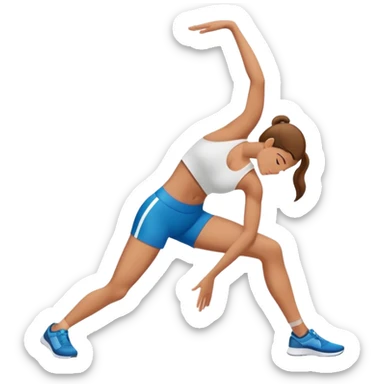 stretching after gym sticker
