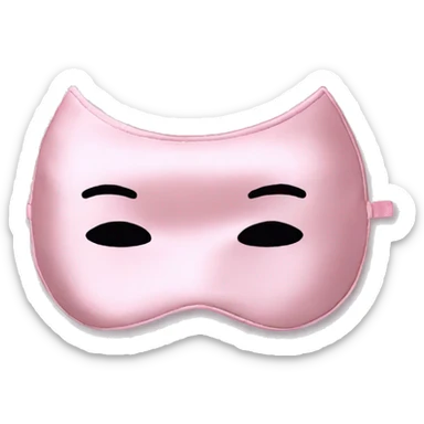 Light Pink Satin Sleep Mask sticker