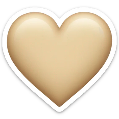 Beige heart sticker