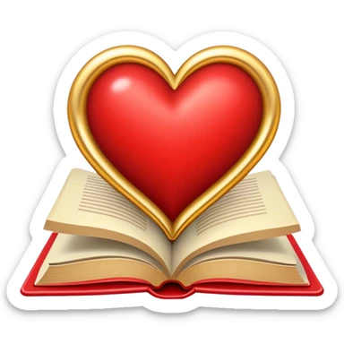 Book with a heart sticker
