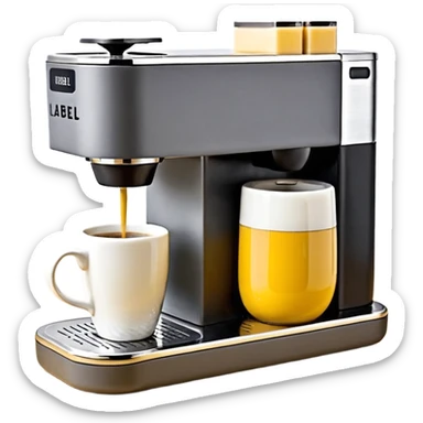 Минималистичный Эмодзи пак в Telegram для кофейной компании LABEL. Цветовая палитра: #FFFFFF, #F7FD02, #D3D3D3, # 242424 sticker