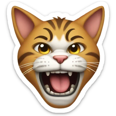 Mad cat sticker