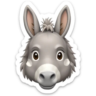 Cute donkey looking sideways sticker