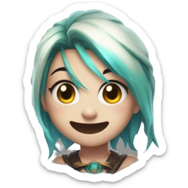Jinx from league of legends  sticker
