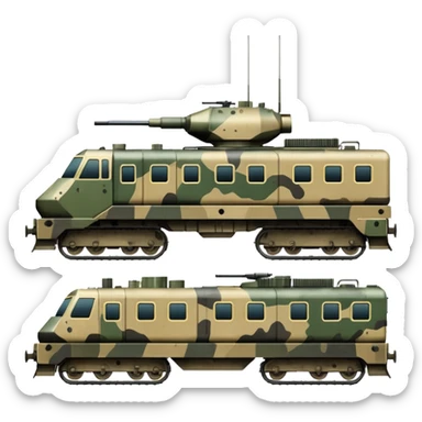military train transporting armored vehicles, variant 2 sticker