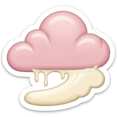 Pale pink cream swatch smear sticker