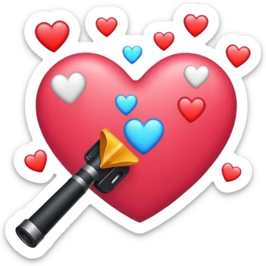 shooting hearts instead of stars sticker