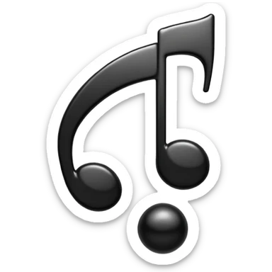 Animated music note bobbing up and down sticker