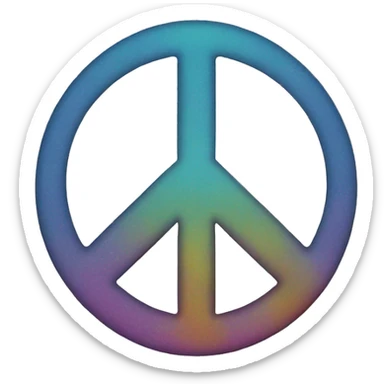 Peace sign sticker