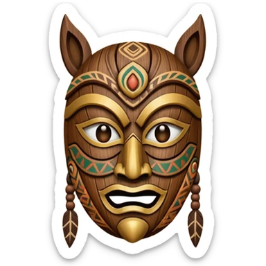 tribal mask sticker