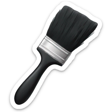 Black paint brush sticker