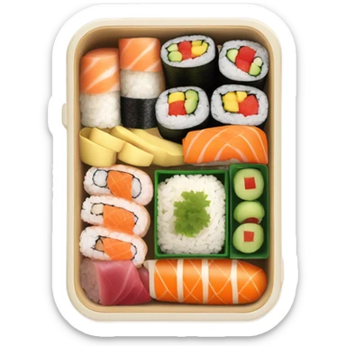 realistic bento box sticker