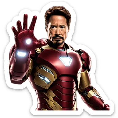 endgame iron man snap his fingers sticker