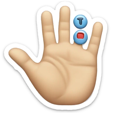 hand pushing 2 buttons sticker