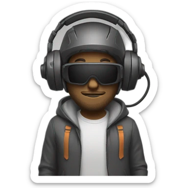 Talmo avec un casque gamer sticker
