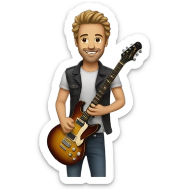 guitarist sticker