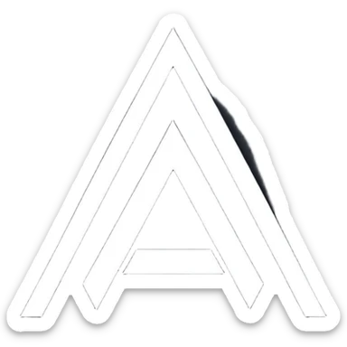 alan walker logo (inverted V and W intersepte) sticker