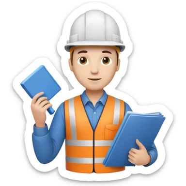 Un ingeniero cuerpo completo hasta los pies  sticker