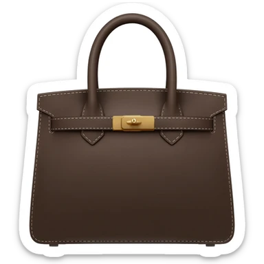 matte dark brown kelly hermes bag sticker