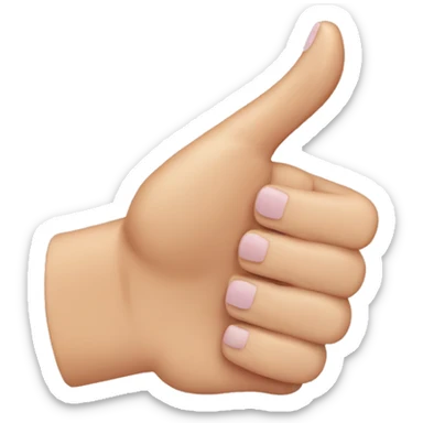 Thumbs up with fake nails  sticker