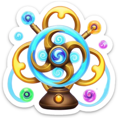 psychic triskelion glowing optical illusionary paranormal fidget spinner planet orb galaxy lava lamp plasma ball plasma lamp light  sticker